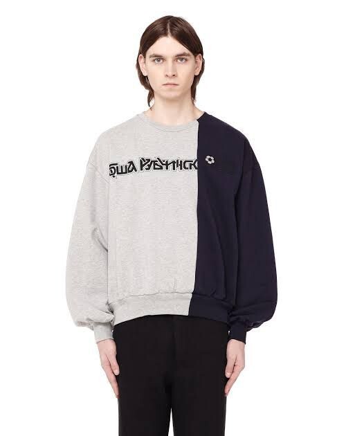トップス Gosha Rubchinskiy COMBO LOGO SWEAT GOSHA RUBCHINSKIY COMBO LOGO SWEAT LIGHT GREY & DARK NAVY | eBay