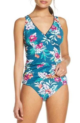 Топ танкини с запахом Tommy Bahama Floral Springs, Caledon Sea, маленький