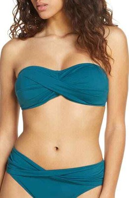 

Tommy Bahama Pearl Купальник-бандо с закрученной передней частью, Caledon Sea, XL
