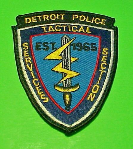 DETROIT  MI  TACTICAL SERVICES SECTION  4 1/4"  POLICE PATCH  FREE SHIPPING!!!
