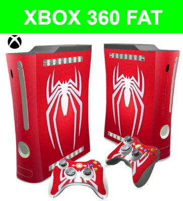 Xbox 360 FAT Decal Spider Super Hero Sticker Skin Wrap Vinyl + Controller