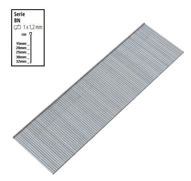 BLISTER 5.000 PUNTI METALLICI GROPPINI SERIE BN PER FISSATRICE PNEUMATICA