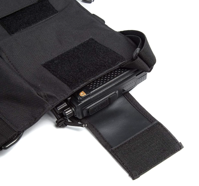 Radio Shoulder Harness Holster Chest Holder Vest Rig Pouch Walkie Talkie, 2 Pack