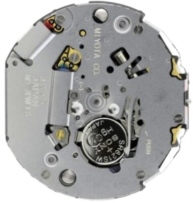 Miyota Watch Movement JS25 Japan 3 Hands, Date at 6:00 Position