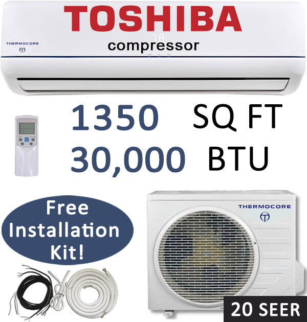 30000 BTU Ductless Air Conditioner, Heat Pump Mini Split: 2.