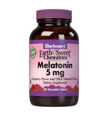 Bluebonnet Earth Sweet Chewables Мелатонин 5 мг 120 жевательных таблеток