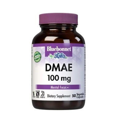 Bluebonnet DMAE 100 мг 50 растительных капсул