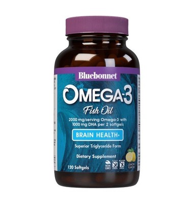 Bluebonnet Omega-3 Fish Oil Brain Health 120 Softgel