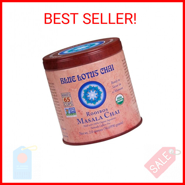 Blue Lotus Chai - Rooibos Flavor Masala Chai - Makes 65 Cups