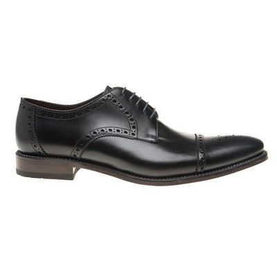 LOAKE LOAKE MENS FOLEY BROGUE SHOES BLACK