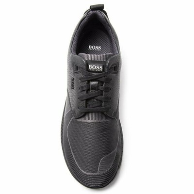 HUGO BOSS BOSS HERREN TITANIUM JOGGINGSCHUHE SNEAKER SCHWARZ