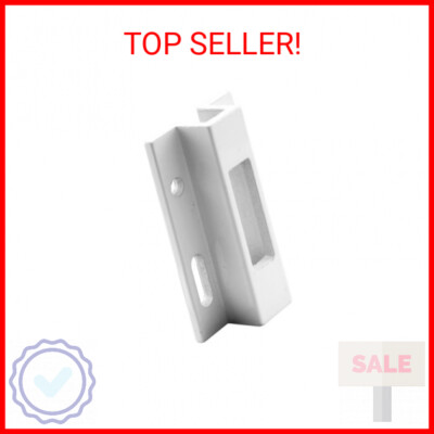 Aluminum Sliding Door Keeper for Hook Style Latch - White