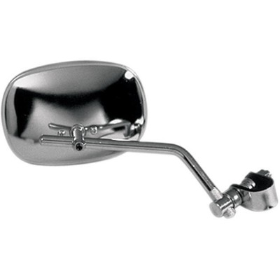 Emgo Universal Clamp-On Mirror Rectangular 7/8'' Chrome Tinted