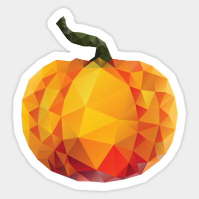 Polygon Pumpkin Fall Season Halloween Decal Decor Bumper Laptop Vinyl Sticker