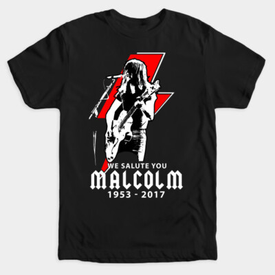 AC/DC Malcolm Young Tribute We Salute You Angus Young Highway To Hell T-Shirt