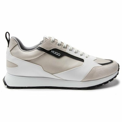 HUGO BOSS HUGO HERREN ICELIN JOGGINGSCHUHE SNEAKER WEIÃŸ
