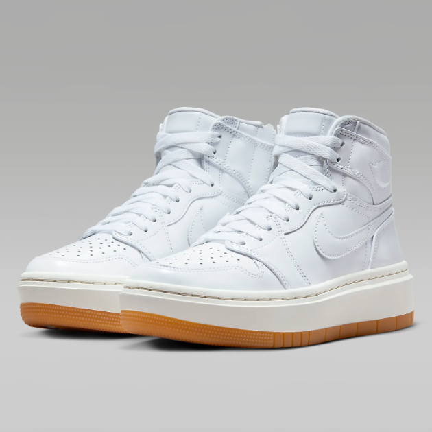 Pre-owned Jordan Nike Women's Air  1 Elevate High Shoes 'white/gum' (fb9894-100)