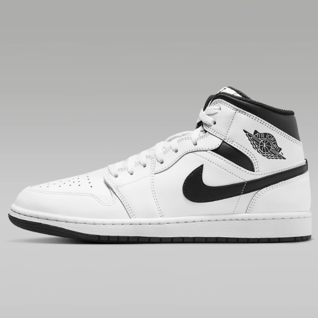 Кроссовки Nike Air Jordan 1 Mid Белый/черный (DQ8426-132) Доставляются ускоренной доставкой