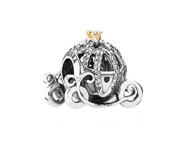 Pandora Disney Cinderella Pumpkin Coach Charm 14CT Gold