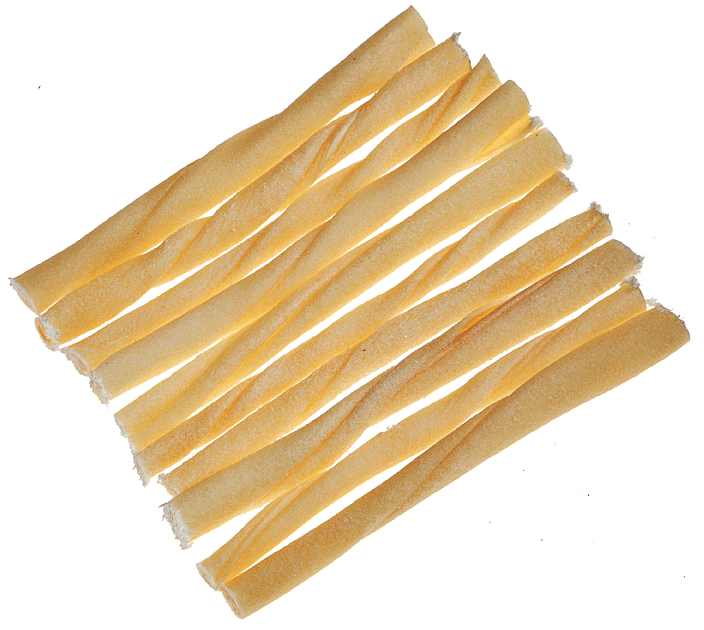 Premium American Buffalo Bison Rawhide Chews - 5" Twisters  | 75 Count Jar |