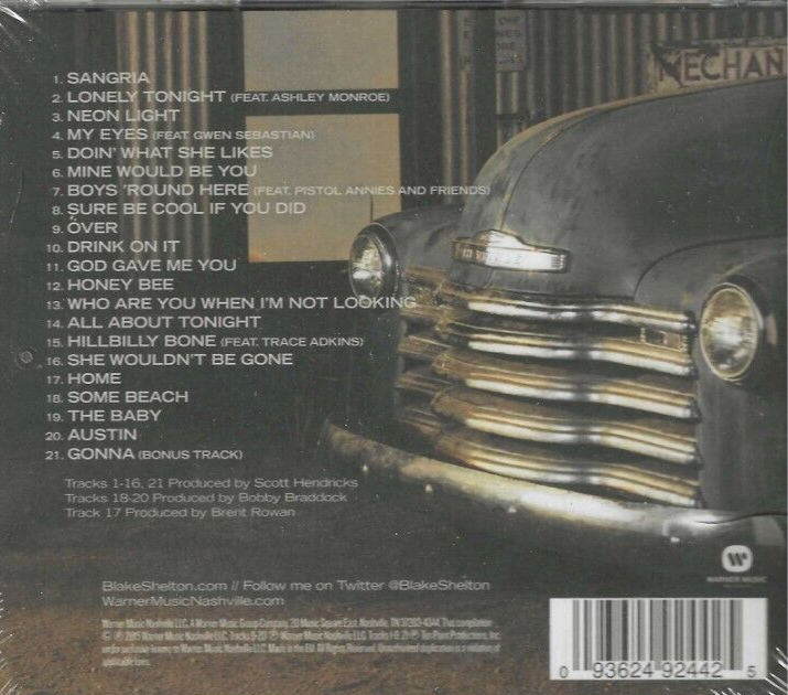 Blake Shelton Reloaded 20 # 1 HITS, New! CD 20 Best of Greatest tracks w/ Bonus