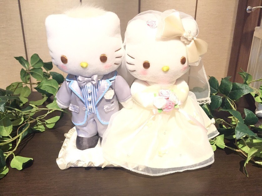 ハローキティweddingドール Hello Kitty & Dear Daniel Wedding Plush Bride &Groom Set Sanrio
