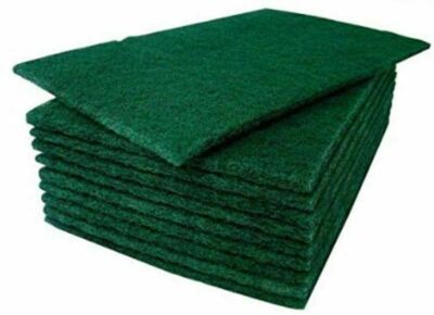 extra large medium duty green scrubbing pad for cleaning dishes metals 9''x6'' 