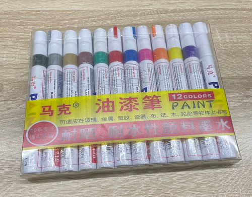 12pcs/set Waterproof Permanent Paint Marker Pen Car Tyre Tire Tread Rubber Metal