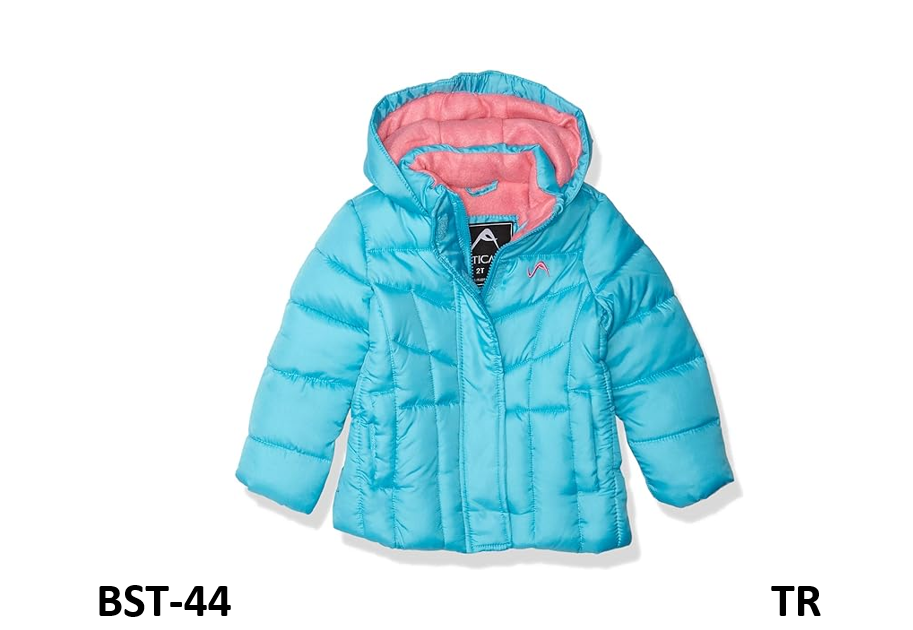 Vertical '9 Girls' Bubble Jacket (More Styles Available), Sky/MED Pink, 4