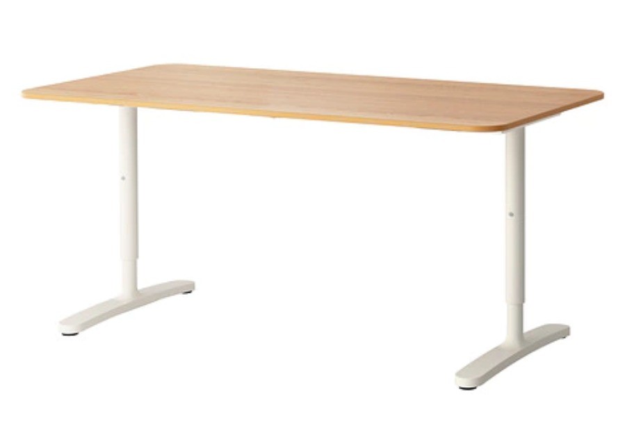 IKEA Bekant Desk 140cm x 60cm White and Oak in Ilford, London Gumtree