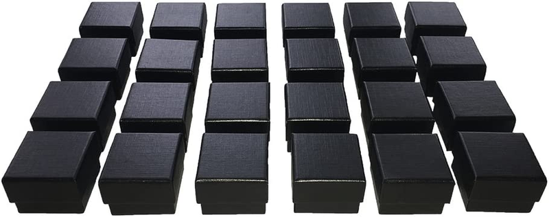 Marimor Jewelry Black Ring Gift Box with Foam and Velvet Insert Wholesale Pack o