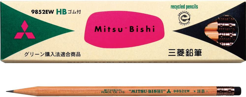 K9852ewhb Recycled Pencil With Eraser 9852ew Hb, 1 Dozen