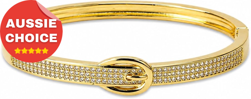 Gold Bracelets Women Crystal Bangle Cubic Zirconia Tarnish Free Stackable Gift