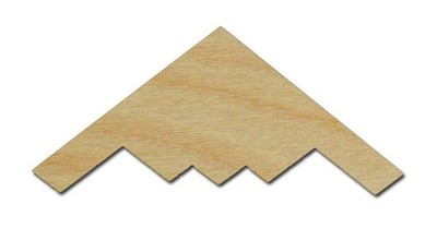 Stealth Bomber B-2 Airplane Shape Unfinished Wood Cut Outs Variety of Sizes 