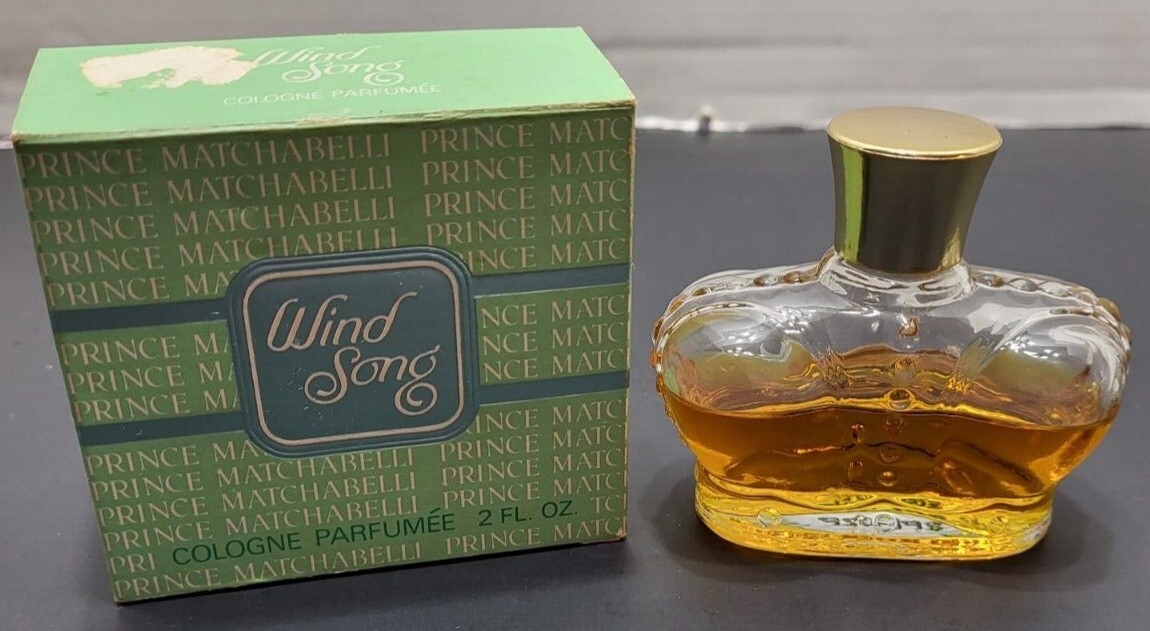 Vintage Prince Matchabelli WIND SONG Cologne Perfume 2 Oz