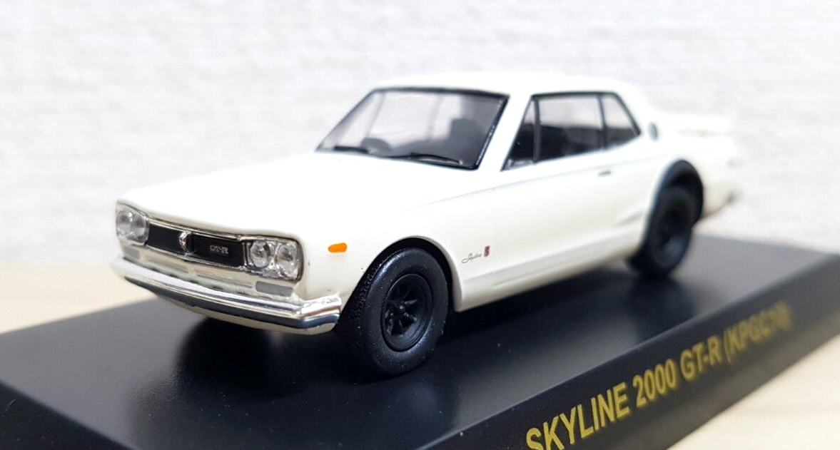 1/64 Kyosho NISSAN SKYLINE 2000 GT-R KPGC10 WHITE diecast car
