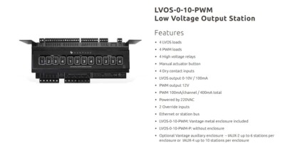 lighting control module vantage LVOS-0-10-PWM with 12x12 enclosure 