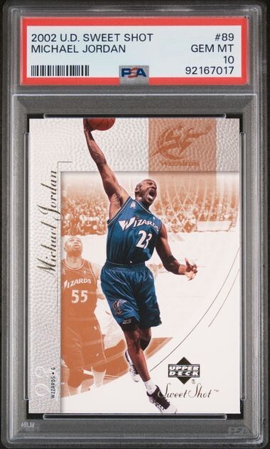 マイケルジョーダン 2001 UD PSA 10 /2002 2002 Upper Deck Sweet Shot 89 Michael Jordan PSA 10 Gem Mint