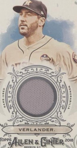 2018 Topps Allen & Ginter - Justin Verlander #FSRB-JN