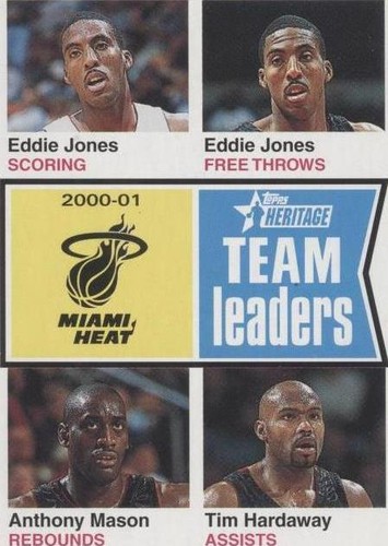 2001-02 Topps Heritage - Anthony Mason/Tim Hardaway/Eddie Jones #95