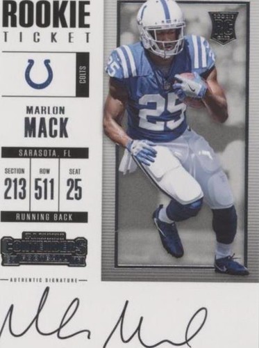 2017 Panini Contenders Marlon Mack #314
