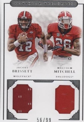 2016 Panini National Treasures Collegiate Jacoby Brissett Malcolm Mitchell #13