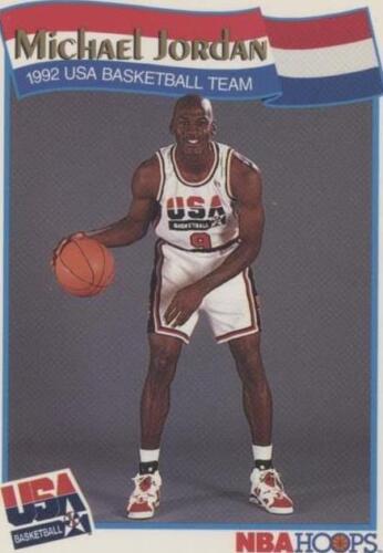 Michael Jordan 1991 NBA Hoops Card #55 USA Basketball Team Michael Jordan 1991 NBA Hoops Card #55 USA Basketball Team
