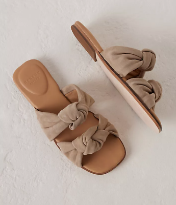 Suede slide best sale sandals