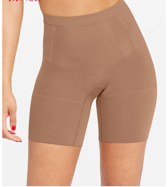 

SPANX Cafe Au Lait Коричневые шорты OnCore, моделирующие среднюю часть бедра, БОЛЬШИЕ 10/12, Коричневый