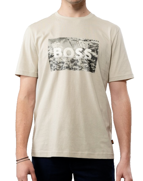 Tシャツ・カットソー BOSS Men T-shirt Beige 50508584 271 BOSS Light Beige Tales S/s T Shirt | Hurleys
