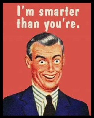 I'm Smarter Than You're Big Dummy Idiot Guy  Stupidest Look On His Face MAGNET