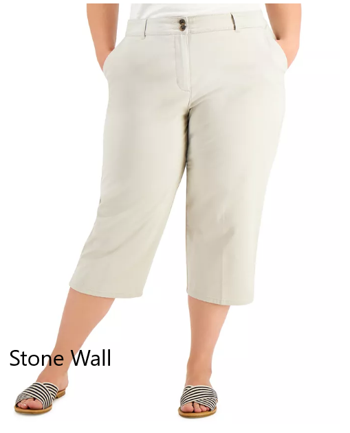 Karen Scott Plus Women's Comfort Waist Capri Pants Size 16W