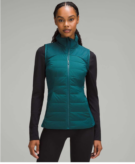 New Lululemon Down for It All Vest Size 12 Storm Teal