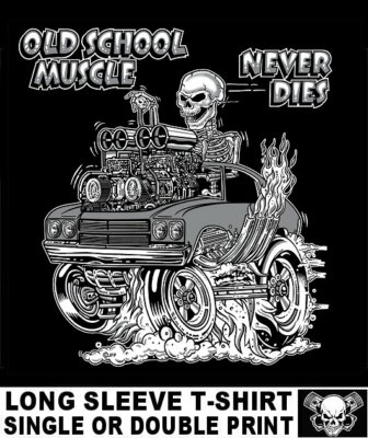 1970 OLD SCHOOL MUSCLE DADDY HOT ROD OUTLAW GASSER DRAG CAR SKULL T-SHIRT OM14